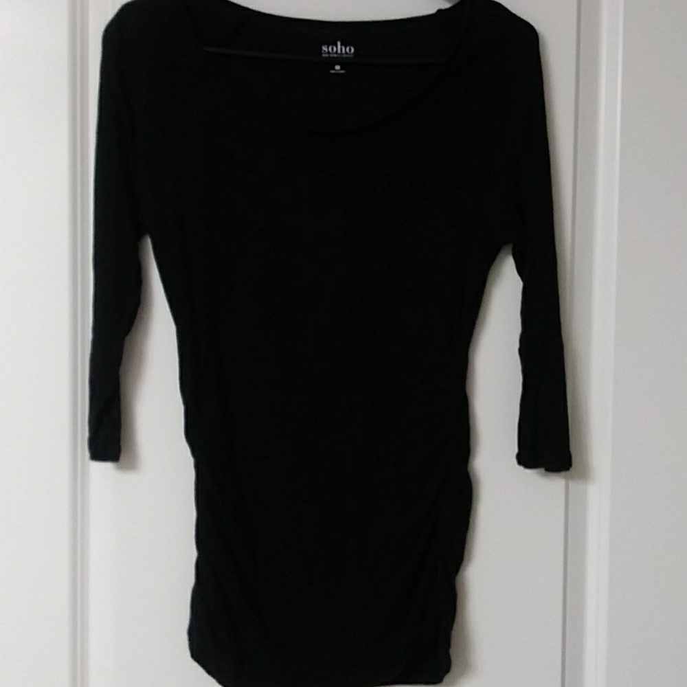 NY & CO. Soho Soft Stretch 3/4 sleeve black top
